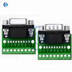 DB9 RS232 Serial Breakout Board: 9-Pin Solderless Connectors (Female & Male) – Terminal Adapter
