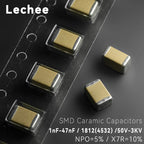 10pcs/set 1812 SMD Ceramic capacitors 4532 NPO X7R 1nF 2.2nF 3.3nF 4.7nF 10nF 22nF 33nF 47nF 10% 10% 50V 100V 250V 500V 1KV 2KV