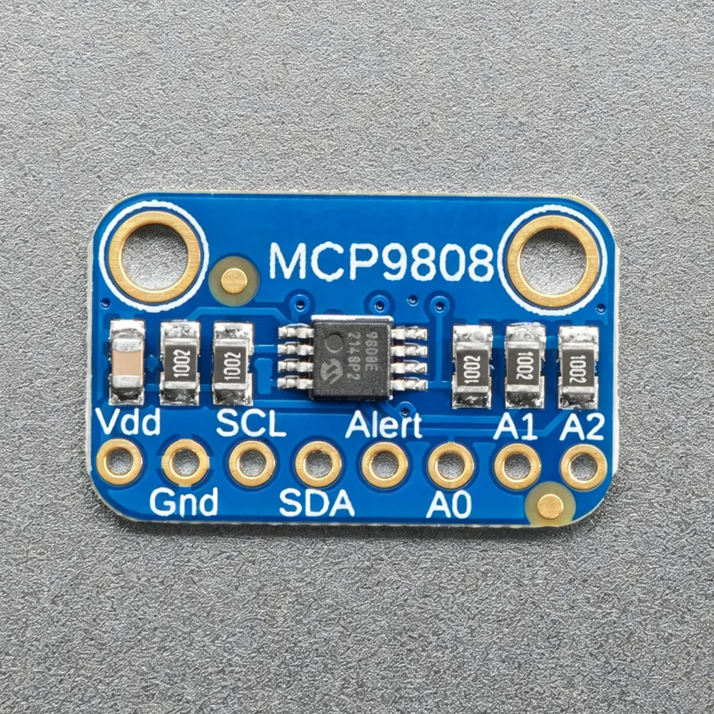MCP9808 High Accuracy I2C Digital Temperature Sensor Breakout Board, ±0.25°C, -40~125°C, 2.7-5.5V, 8 Addressable I2C
