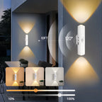 LED Motion Sensor Light Wall-Mounted Dual-Head Night Lamps Magnetic Wall Lamp for Entryway Bedside Closet Living Room Bedroom