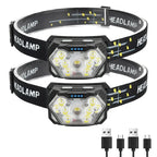 9 Led Strong Light Headlamp USB Rechageable Motion Sensor Headlight Portable Fishing Camping Outdoor Head Lamp 1200mah