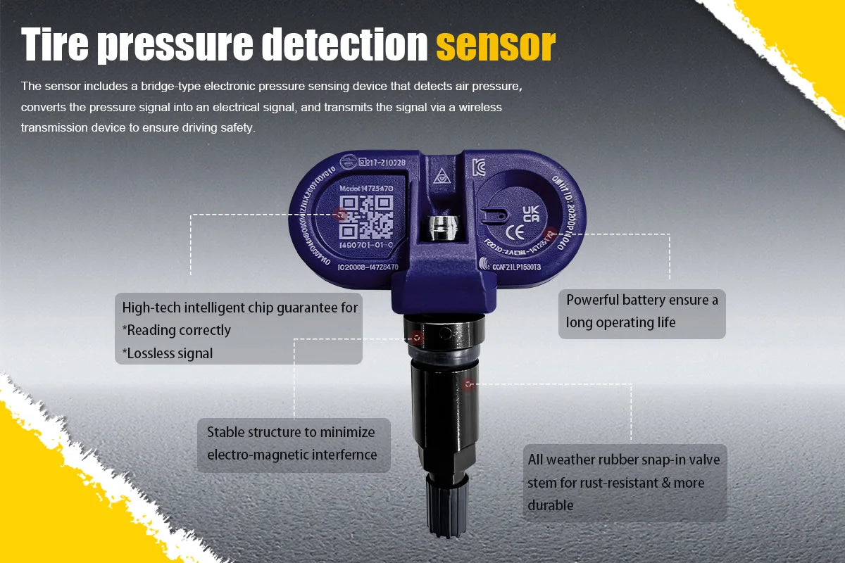 1/4PCS Tire Pressure Monitoring Sensor TPMS 149070101C For Tesla Model 3 S X Y Compatible With 149070101A,149070101B 24GHz