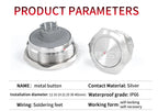12/16/19/22/25/30/40mm Waterproof Metal Push Button Switch NO LED Light Momentary Latching Car Engine Power Switch  1NO1NC