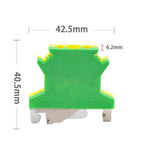 5Pcs UK2.5 USLKG-2.5N PE Din Rail Terminal Blocks Ground Universal Connector Screw Wire Conductor USLKG2.5