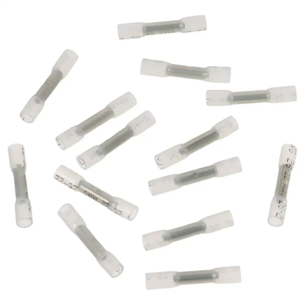 100Pcs 26-24 AWG Heat Shrink Butt Connectors Marine Grade Clear Waterproof Butt Splice Insulated Crimp Terminals Kit Marine