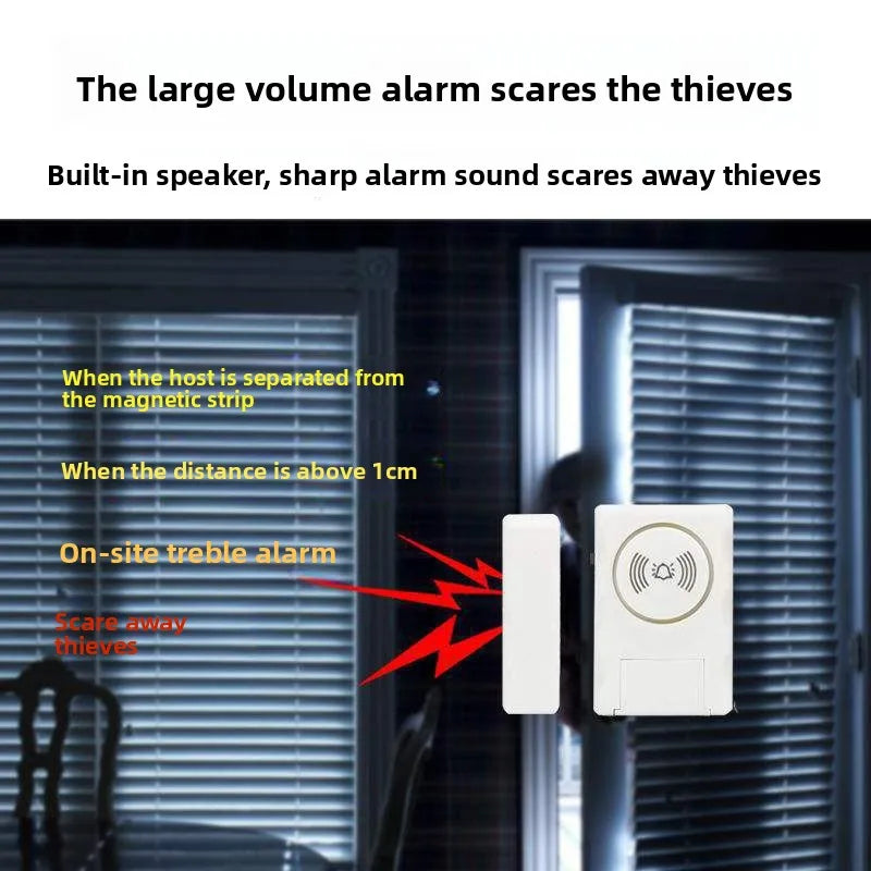 Door Window Alarm 120dB Loud Magnetic Sensor  Home Office Security Easy Install Anti Theft Alert  Drawers  Cabinets