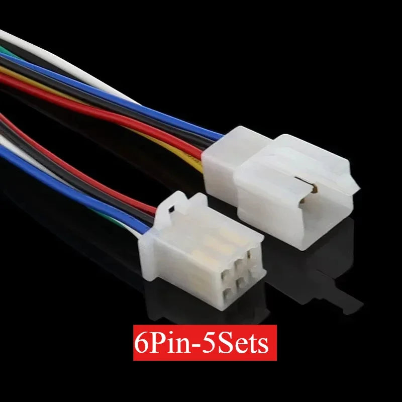 5pairs 2.8mm Automotive Controller Handle Motor Wire Connector 2/3/4/6/9P 15cm 0.75mm2 18AWG Automobile Male Female Plug Cable
