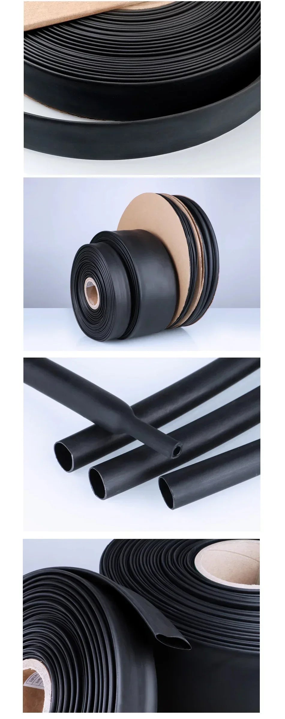 100 Meters/ 10M 3:1 Ratio Adhesive Lined Heat Shrink Tube Thicken With Glue Dual Wall Tubing Diameter 2.4/3.2/4.8/6.4/7.9/9.5mm