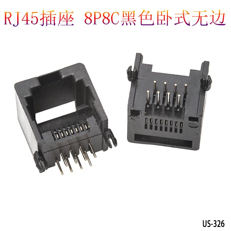 10PCS Telephone Socket Connector RJ11 RJ12 RJ45 Telephone Wifi Female Socket 2pin 4pin 6pin 8pin 4P4C 6P6C 6P4C 8P8C RJ45 Jack