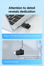 Type-C 3.0 Mini TF Card Reader External Storage Black Stretch Stick For iPhone Huawei USB C 2.0 to Micro SD Card Reader Adapter