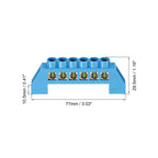 1/2Pcs 4/6/8/10/12 Positions Terminal Block Connector Strip Brass Zero Line Ground Bar Electrical Distribution Wire Screw Termin