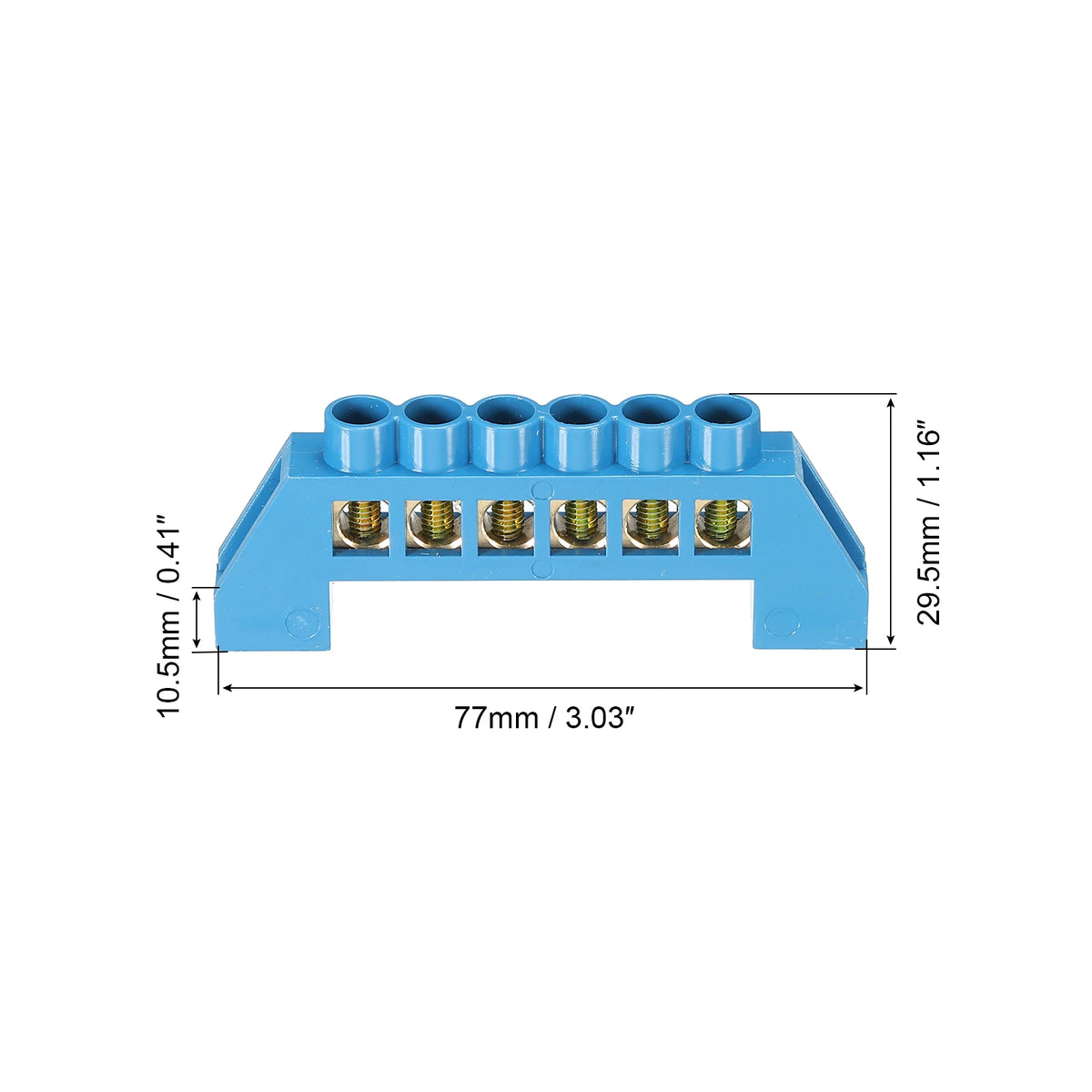 1/2Pcs 4/6/8/10/12 Positions Terminal Block Connector Strip Brass Zero Line Ground Bar Electrical Distribution Wire Screw Termin