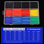 2:1 Heat Shrink Tube Kit Thermoresistant Shrinkage Tubing Wire Wrapping Electrical Connection Cable Insulation Sleeved Protecter