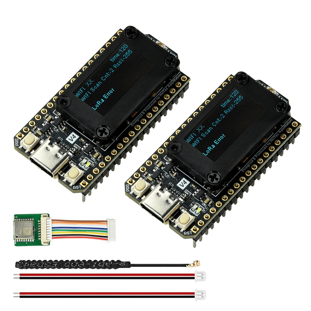 2PCS ﻿Meshtastic Heltec LoRa 32 V4 ESP32 SX1262 GPS 0.96 inch OLED Solar Powered Dev-Board Mesh WiFi LoRa BLE For Arduino IoT