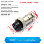 Aviation Plug Socket Connector GX12 16 20-2/3/4/5/6/8/10/12 Core Cable Aviation Plug Connector