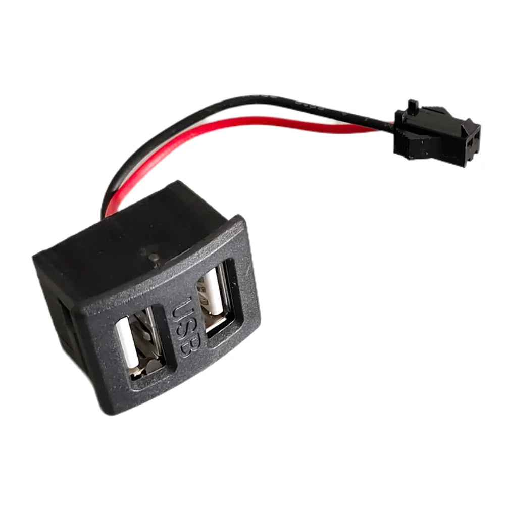 Double Layer USB Socket Type-C Female + USB A Female Charging Power Socket with JST SM Connector Wire for LED Light Power Supply