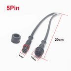 1Pair M12  2 3 4 5 Pin Waterproof IP65 Cable Wire Plug for LED Strips Male and Female Jack 20cm Lengh Connector Small Size Head