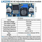 1PCS LM2596 DC to DC Buck Converter 3.0-40V to 1.5-35V Power Supply Step Down Module