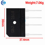 1PCS GBJ2510 Rectifier Bridge: 25A 1000V Diode Module with ZIP Package – In Stock Now