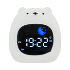 Animal-Shape Alarm Clock Light Adjustable Pat Control Touch Night Light Small Ornaments Home Decor Sleep Training Clock Toddler