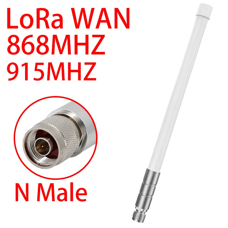 LoRa 915MHz 868MHz  Antenna  Meshtastic Helium Hotspot Outdoor N Male Omni Fiberglass Long-distance Receiving Antennas White