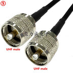UHF PL259 male To SMA Crimp for RG58 Cable Extension Connector RPSMA To PL259 UHF Male Crimp for RG58 Fast Delivery Brass RF