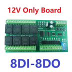 DC12V 1-12Ch Digital Switch DiDo Multifunction RS485 PLC IO Expanding Board Standard Modbus RTU Relay Module