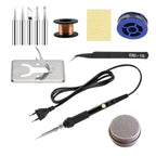 60W Adjustable Temperature Electric Soldering Iron EU 220V / US 110V Welding Iron Rework Station Heat Pen Tips DIY for Repairing