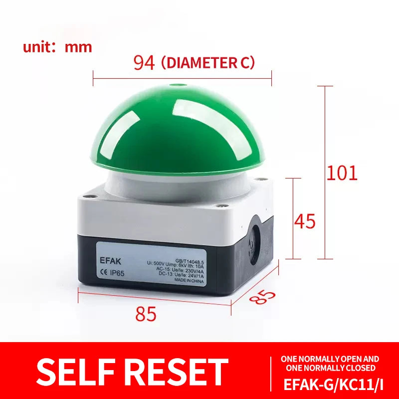 1/5/20Pcs Mushroom Button Self-Rest Switch Ball Pedal Hand Clap Judges Clap Light Trigger Button Waterproof Game Answer Buzzer