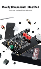 Fosi Audio V3 Stereo Power Amplifier 300W X2 TPA3255 Class D Mini Speaker Amp 2 Channel Audio Amplifier for Passive Bookshelf