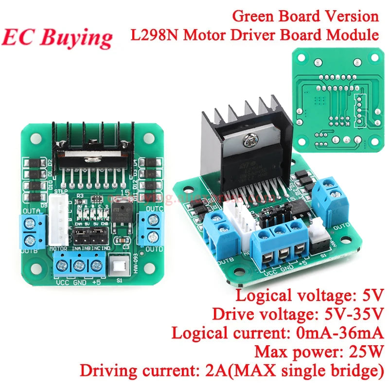 L298P L298 Motor Shield Stepper DC Motor Driver Board Expansion Module 2A Dual Full Bridge H-Bridge 2 Way For Arduino R3 L298N