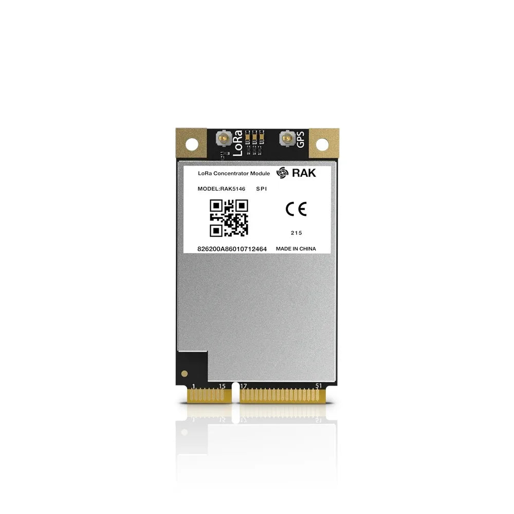 RAK5146 Gateway Concentrator Module for LoRaWAN, SX1303 LoRa Core (SPI or USB, GPS, LBT)