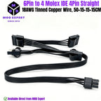 Modular Power Cable for Seasonic X-850, X-750, X-650 KM3 Power, GPU PCIe 8Pin 6+2Pin, CPU 4+4Pin, SATA Molex IDE 4Pin, 24Pin Net