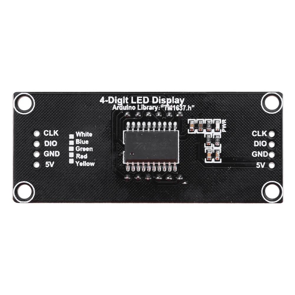 0.56 Inch LED Board TM1637 Driver 4-Digit Digital Display Module 7-segment 5V TM1637.h Display Digital I/O 2 Pins for Arduino