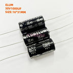 10pcs  50V1UF 2.2UF 3.3UF 4.7UF 10UF 22UF 47UF 100UF 220UF 330UF 470UF 1000UF Axial Audio Electrolytic Capacitor