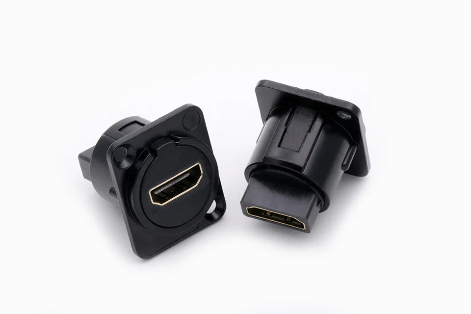 1PC D Type Chassis Connector, D Female Socket Panel Mounted Connector HDMI-Compatible