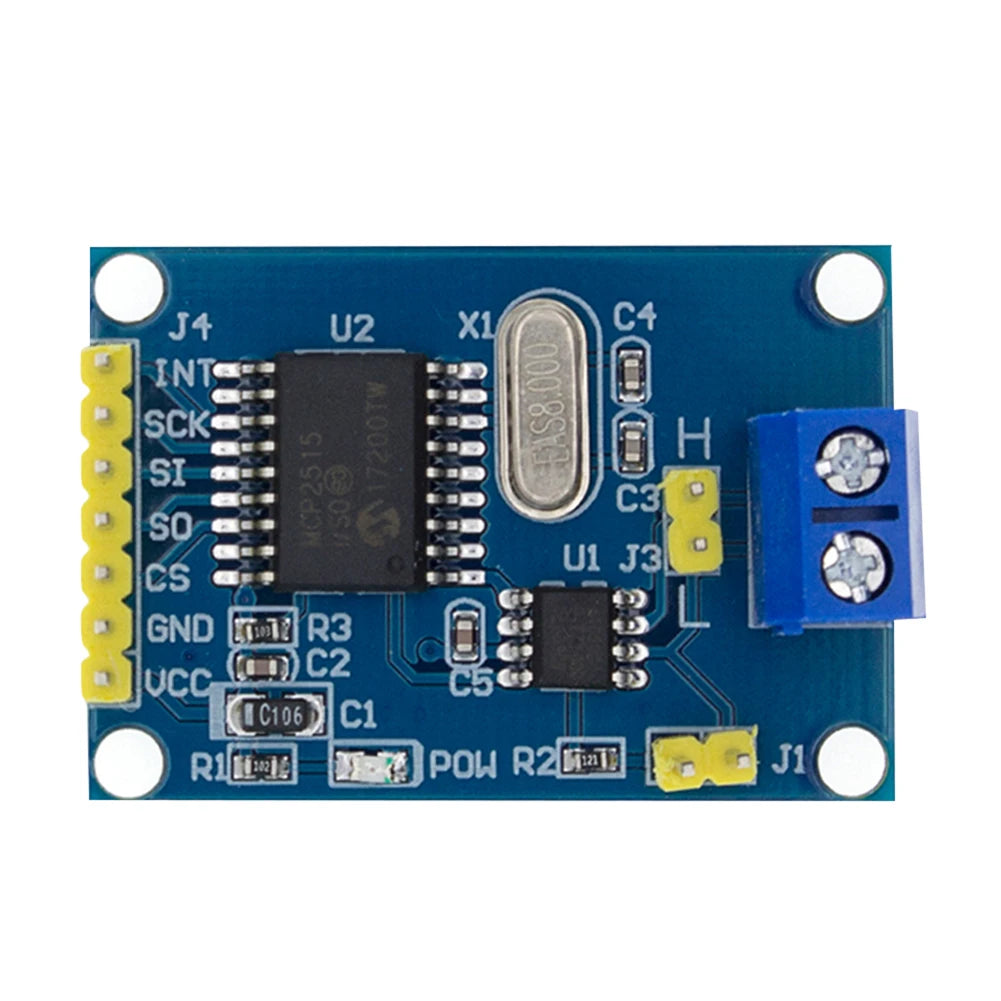 TJA1050 Receiver SPI MCP2515 CAN Bus Module MCP2515 CAN Bus Driver Module Board for 51 MCU ARM Controller for Arduino DIY
