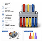 1 In Multiple Out Mini Fast Wire Connectors Universal Compact Push-in Terminal Block Cable Splitter LED Lighting Wiring 1/5/10PC