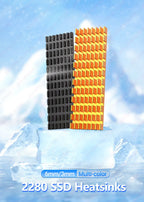 JEYI M.2 2280 SSD Heatsink Aluminum Cooler Multi-version NVMe Radiator with Thermal Pad,Dust Paper for PS5/PC/Laptop