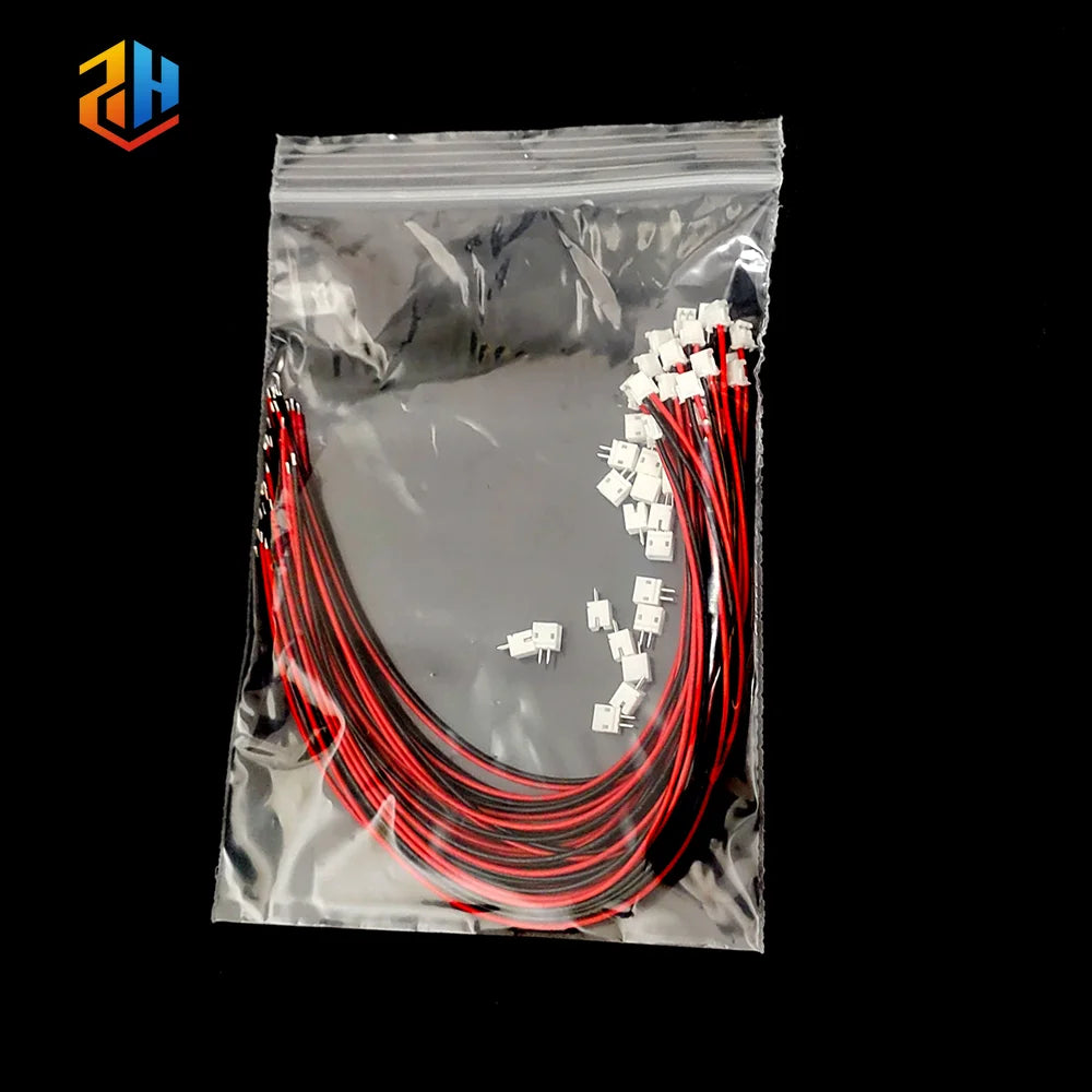 5/10/50 Sets ZH1.5mm Pitch Mini Micro JST Connector 2Pin Single Head Pre-wired Cable 10cm 15cm 20cm Wire Plug