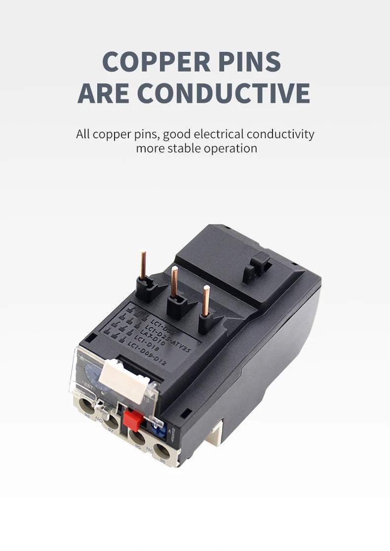 JR28 Thermal Overload Relay 1.6A 2.5A 4A 6A 8A 10A 13A 18A 25A LR2D13 Adjustable Thermal Relay Over Current Protection Relay