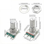 5PCS EC11 Rotary Encoder 5‑Pins Rotary Code Switch With Push Button 15mm / 20mm Half‑shaft Plum‑shaft