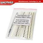 0603 SMD Resistor Kit Assorted Kit 1ohm-1M ohm 1% 33valuesX 20PCS=660PCS Sample Kit 0805 1206 1210 0402