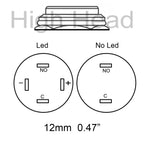 Electric Waterproof Power 12v Led Light Momentary Push Button Switch 8/10/12/16/19/22 Mm Pressure Switches 220v 24v 3v Keyboard