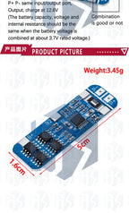 Lithium Battery Charging Boost Module with Balanced Support, Fast Charge with Indicator, 2S, 3S, Type-C BMS, 15W, 8.4V, 12.6V,