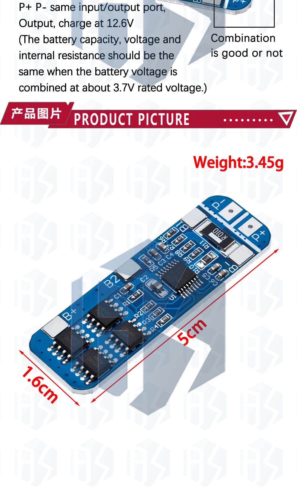Lithium Battery Charging Boost Module with Balanced Support, Fast Charge with Indicator, 2S, 3S, Type-C BMS, 15W, 8.4V, 12.6V,