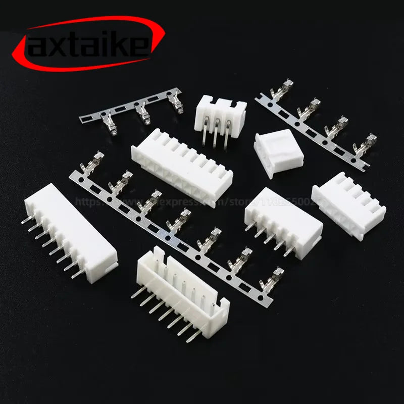 100PCS XH2.54 2p 3p 4p 5p 6p 7p 8p 9 10 11 12 Pin 2.54mm Pitch Terminal Kit / Housing / Pin Header JST Connector Wire Connectors