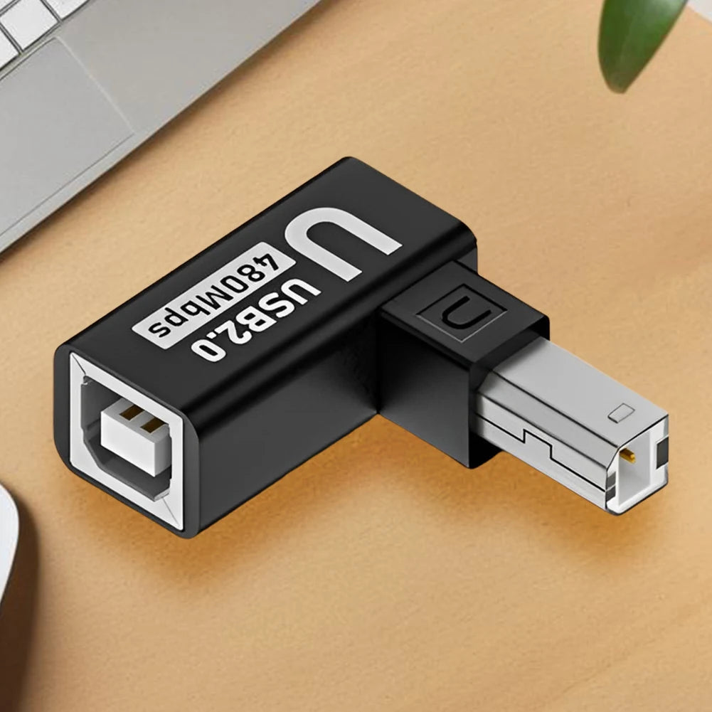 Elbow USB2.0 Printer Adapter USB Type B Male to Female For Printer Hard Drive Base Fax Machine Scanner USB 2.0 Printer Adapter