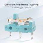 1Pcs Kailh New Style GM8.0 Micro Switch 90 Million Lifespan Gaming Mouse 3Pin Transparent shell Blue Dot