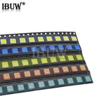 100PCS=5 colors x 20pcs 5050 5703 1210 1206 0805 0603 LED Diode Assortment SMD LED Diode Kit Green/ RED / White / Blue / Yellow